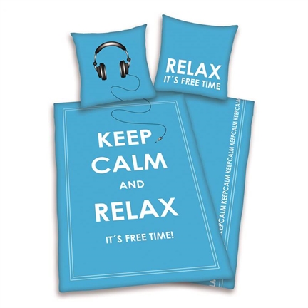 Keep Calm and Relax flanel dekbedovertrek