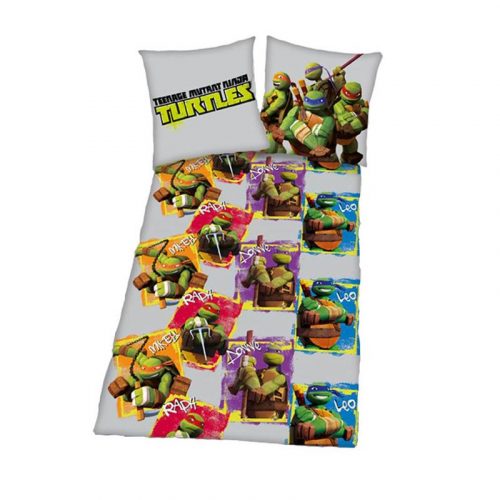 Turtles flanel dekbedovertrek