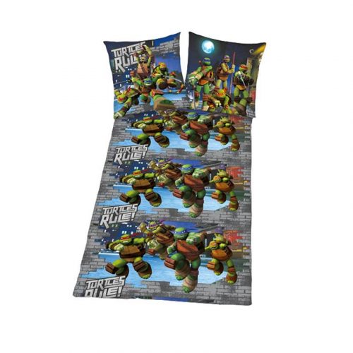 Turtles flanel dekbedovertrek