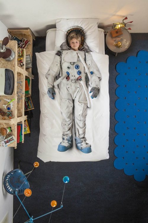 SNURK Astronaut flanel dekbedovertrek